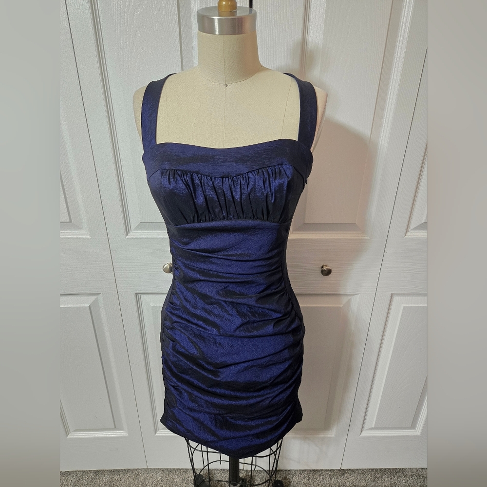 Cache Purple Dress, Size 6, Very Sexy Open back panels, Excellent Condition